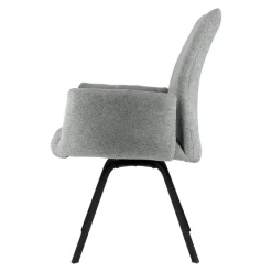 Jules Fauteuilconfortable en tissu avec dossier inclinable et pieds en métal* Chaise De Salle à Manger|Chaise De Bureau