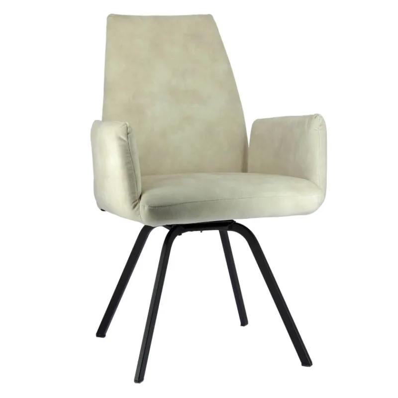 Jules Fauteuilconfortable en tissu avec dossier inclinable et pieds en métal* Chaise De Salle à Manger|Chaise De Bureau