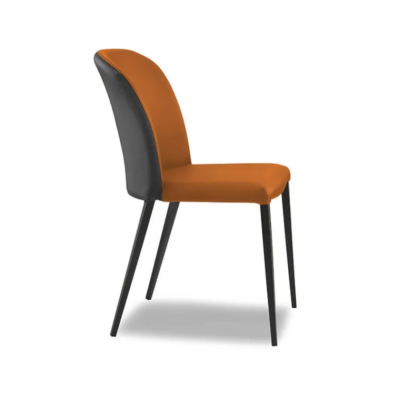 Europea Julie Chaise en tissu bicolore avec pieds métal* Chaise De Salle à Manger|Chaise Salon