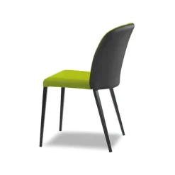 Europea Julie Chaise en tissu bicolore avec pieds métal* Chaise De Salle à Manger|Chaise Salon