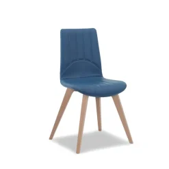Europea Kansas Chaise moderne avec pieds en bois fabrication italienne* Chaise De Cuisine|Chaise De Salle à Manger