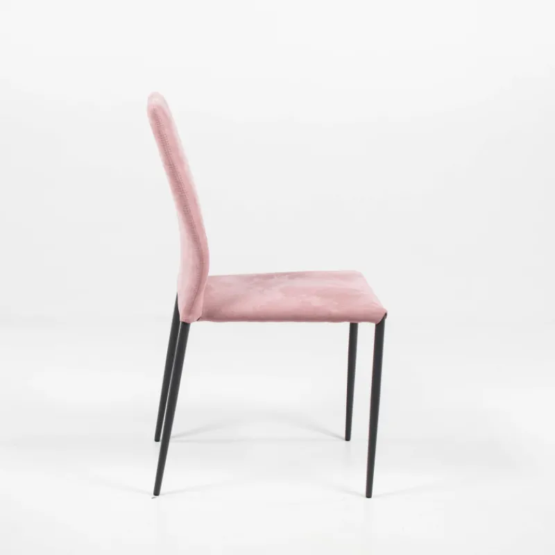 Ingenia casa Kendra Ingenia by Bontempi® Chaise moderne en tissu aspect nubuck et métal* Chaise De Salle à Manger