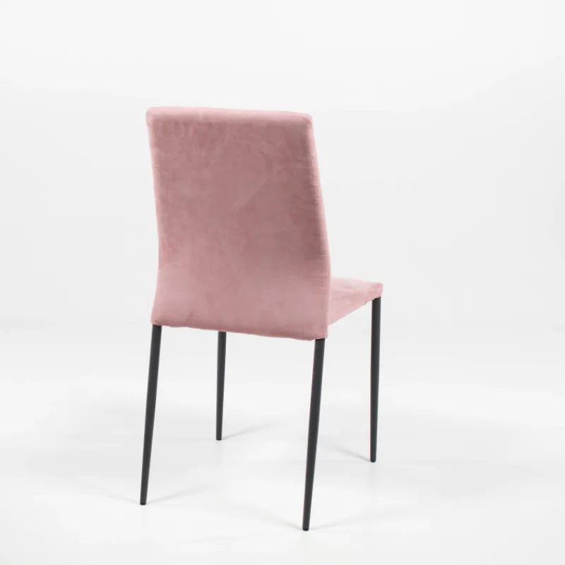 Ingenia casa Kendra Ingenia by Bontempi® Chaise moderne en tissu aspect nubuck et métal* Chaise De Salle à Manger