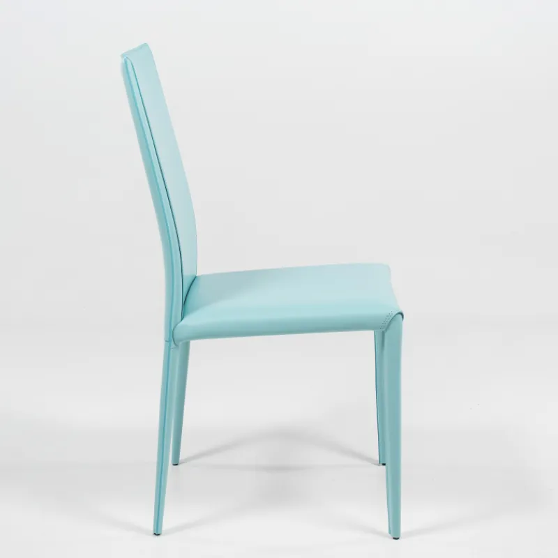 Airnova Kesha Chaise contemporaine en croûte de cuir* Chaise De Salle à Manger