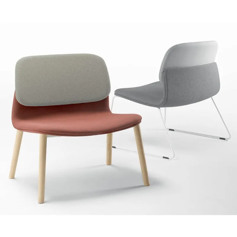 Sokoa Klik Chauffeuse confortable en tissu pieds bois made in France* Fauteuil De Salon