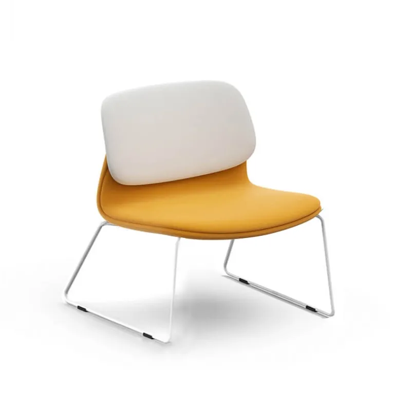 Sokoa Klik Chauffeuse confortable en tissu avec pieds traineau en métal* Fauteuil De Salon