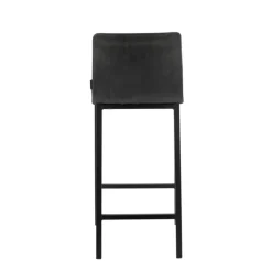 Mobliberica Koko ® Tabouret snack en tissu dossier bas avec pieds en métal* Tabouret Snack (assise +/- 65 Cm)|Tabouret De Bar (assise +/- 80 Cm)