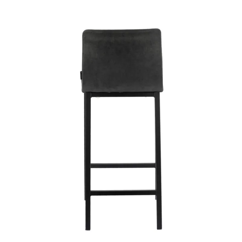Mobliberica Koko ® Tabouret snack en tissu dossier bas avec pieds en métal* Tabouret Snack (assise +/- 65 Cm)|Tabouret De Bar (assise +/- 80 Cm)