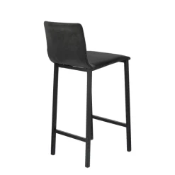 Mobliberica Koko ® Tabouret snack en tissu dossier bas avec pieds en métal* Tabouret Snack (assise +/- 65 Cm)|Tabouret De Bar (assise +/- 80 Cm)
