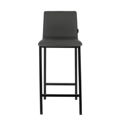 Mobliberica Koko ® Tabouret snack en simili dossier bas avec pieds en métal* Tabouret Snack (assise +/- 65 Cm)|Tabouret De Bar (assise +/- 80 Cm)