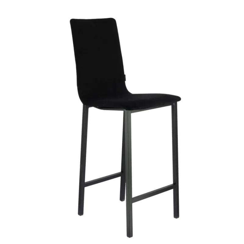 Mobliberica Koko ® Tabouret snack en tissu dossier haut* Tabouret Snack (assise +/- 65 Cm)|Tabouret De Bar (assise +/- 80 Cm)