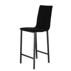 Mobliberica Koko ® Tabouret snack en tissu dossier haut* Tabouret Snack (assise +/- 65 Cm)|Tabouret De Bar (assise +/- 80 Cm)