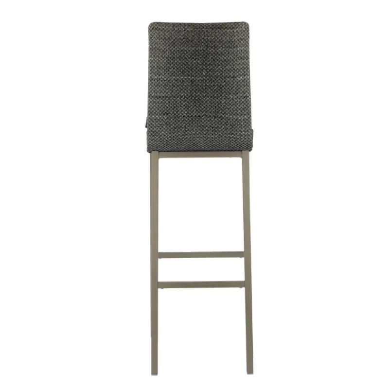 Mobliberica Koko ® Tabouret de bar dossier haut en tissu* Tabouret De Bar (assise +/- 80 Cm)