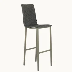 Mobliberica Koko ® Tabouret de bar dossier haut en tissu* Tabouret De Bar (assise +/- 80 Cm)