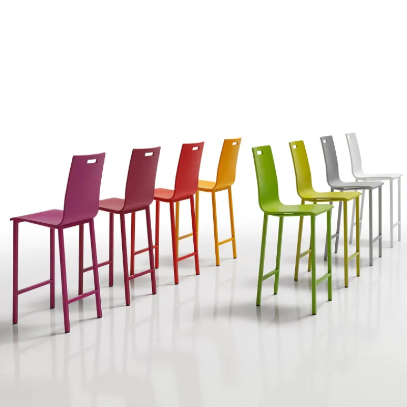 Mobliberica Koko Tabouret snack ® dossier bas en bois* Tabouret Snack (assise +/- 65 Cm)|Tabouret De Bar (assise +/- 80 Cm)