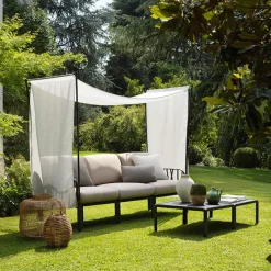 Komodo ombra 3 Canapé de jardin 3 places avec voile d'ombrage fabriqué en Italie* Fauteuil De Jardin