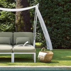 Komodo ombra 2 Canapé de jardin 2 places avec voile d'ombrage fabriqué en Italie* Fauteuil De Jardin