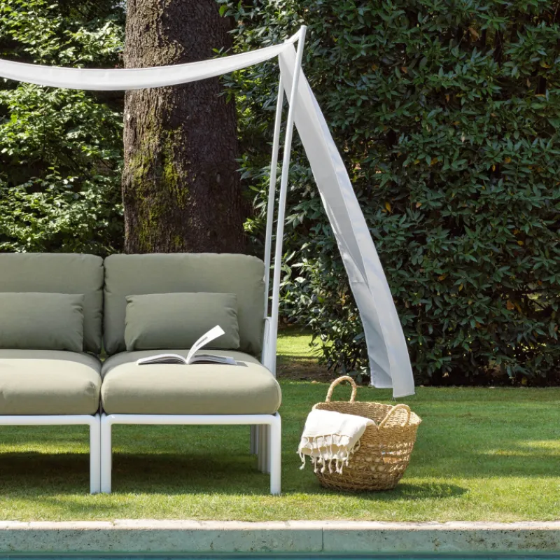 Komodo ombra 2 Canapé de jardin 2 places avec voile d'ombrage fabriqué en Italie* Fauteuil De Jardin