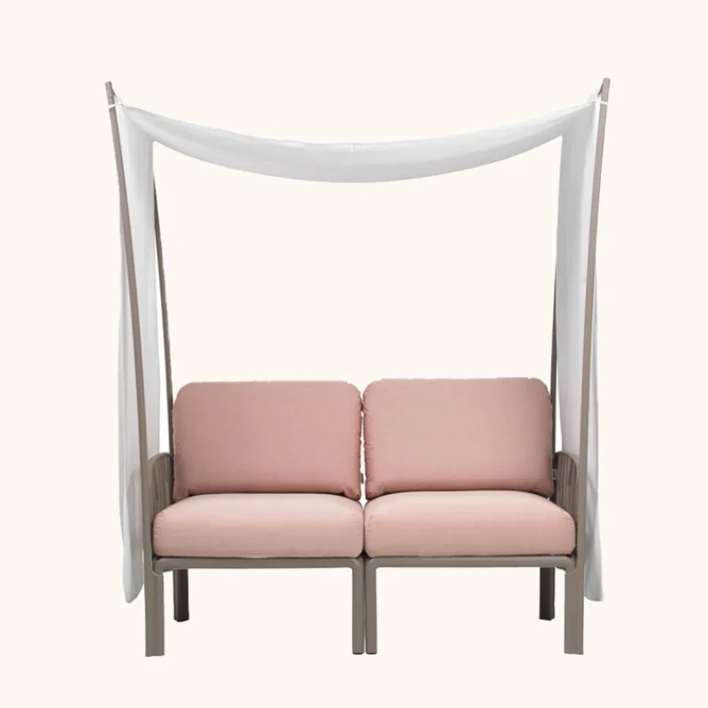 Komodo ombra 2 Canapé de jardin 2 places avec voile d'ombrage fabriqué en Italie* Fauteuil De Jardin
