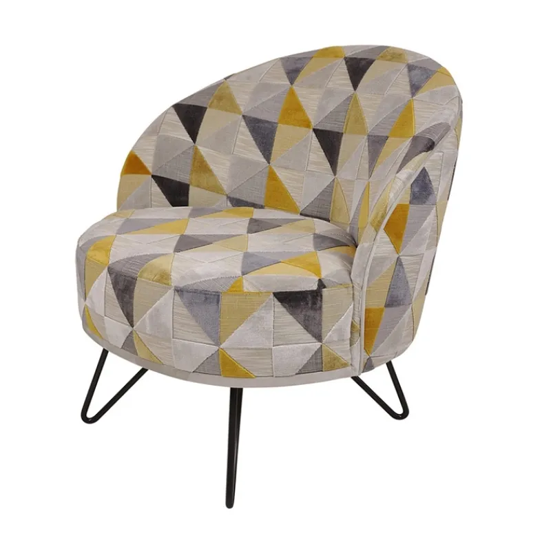 Paget Léa Fauteuil lounge design art déco avec pieds épingle fabrication française* Fauteuil De Salon