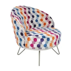 Paget Léa Fauteuil lounge design art déco avec pieds épingle fabrication française* Fauteuil De Salon