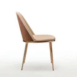 Midj Léa ® Chaise design italienne avec dos du dossier en bois* Chaise Pour Chambre|Chaise De Cuisine
