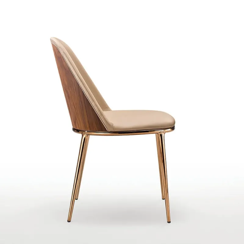 Midj Léa ® Chaise design italienne avec dos du dossier en bois* Chaise Pour Chambre|Chaise De Cuisine