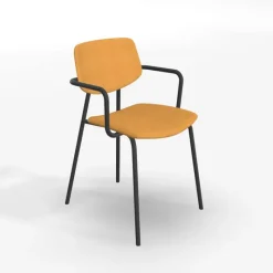 Perfecta Lago Chaise avec accoudoirs rétro et revêtement en tissu* Chaise De Salle à Manger|Chaise Salon