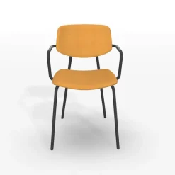 Perfecta Lago Chaise avec accoudoirs rétro et revêtement en tissu* Chaise De Salle à Manger|Chaise Salon