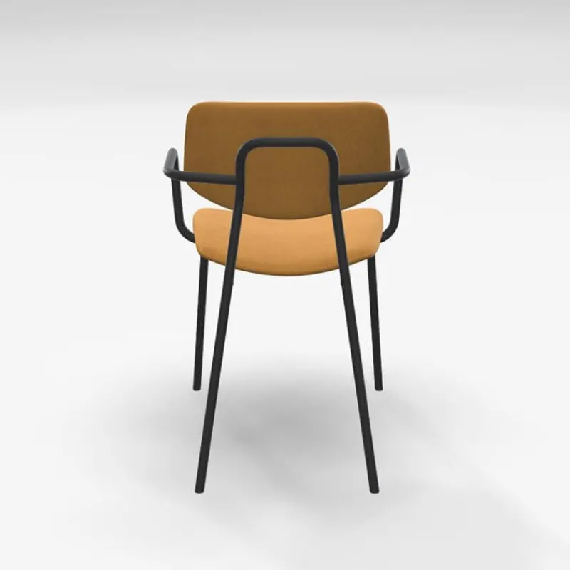 Perfecta Lago Chaise avec accoudoirs rétro et revêtement en tissu* Chaise De Salle à Manger|Chaise Salon