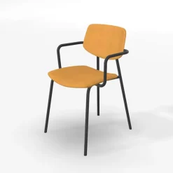 Perfecta Lago Chaise avec accoudoirs rétro et revêtement en tissu* Chaise De Salle à Manger|Chaise Salon