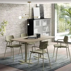Perfecta Lago Chaise avec accoudoirs vintage rembourrée en simili* Chaise De Cuisine|Chaise De Salle à Manger