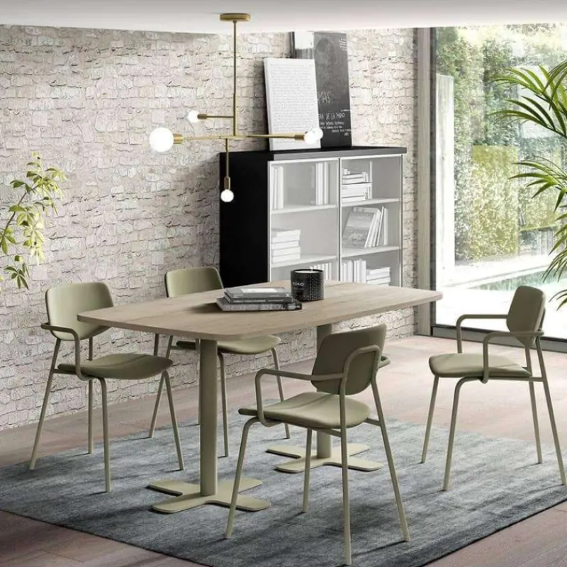 Perfecta Lago Chaise avec accoudoirs vintage rembourrée en simili* Chaise De Cuisine|Chaise De Salle à Manger