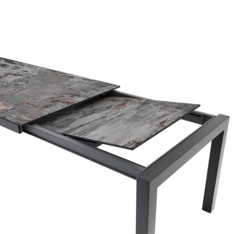 Cancio Lakera Table en Dekton rectangulaire extensible avec pieds en métal* Table De Cuisine|Table De Salle à Manger