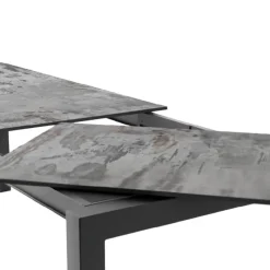 Cancio Lakera Table en Dekton rectangulaire extensible avec pieds en métal* Table De Cuisine|Table De Salle à Manger