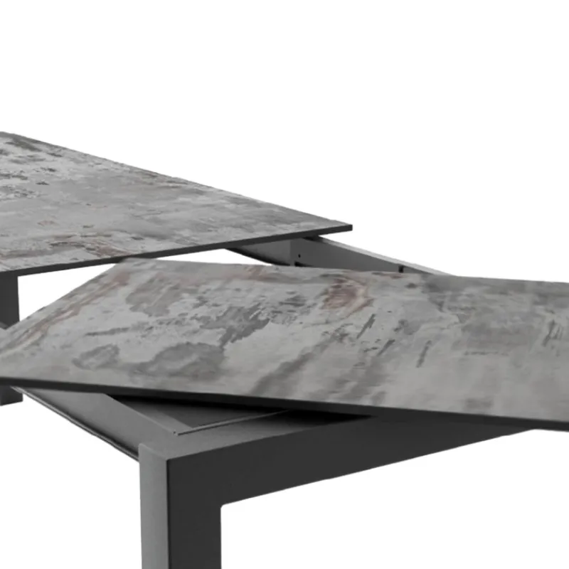 Cancio Lakera Table en Dekton rectangulaire extensible avec pieds en métal* Table De Cuisine|Table De Salle à Manger