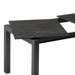 Cancio Lakera Table snack en Dekton rectangulaire extensible avec pieds en métal* Table De Cuisine