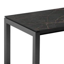 Cancio Lakera Table snack en Dekton rectangulaire extensible avec pieds en métal* Table De Cuisine