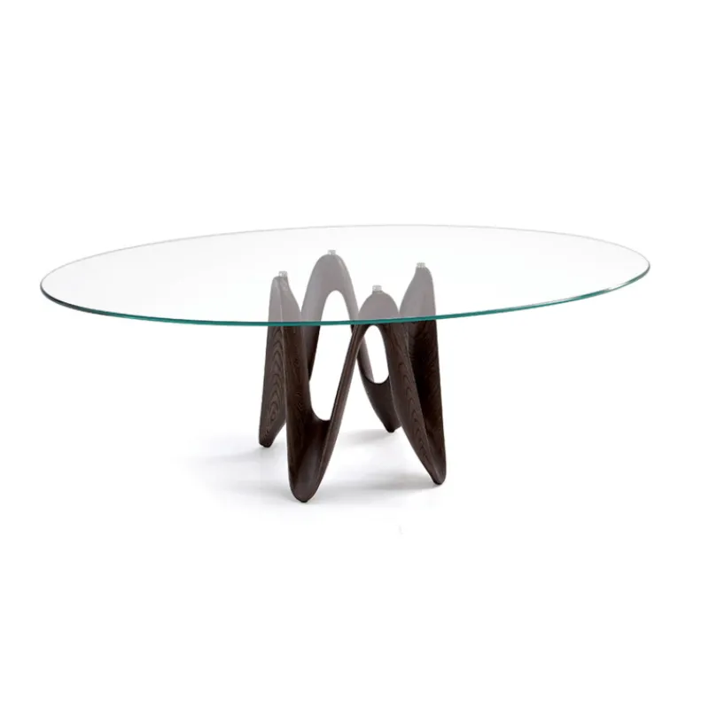 Sovet Italia Lambda Sovet® Table ovale design en verre* Table De Salle à Manger