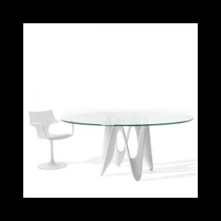 Sovet Italia Lambda Sovet® Table ovale design en verre* Table De Salle à Manger