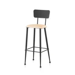 Jayso Lanuza Tabouret haut pour cuisine en métal et assise rembourrée* Tabouret Snack (assise +/- 65 Cm)|Tabouret De Bar (assise +/- 80 Cm)