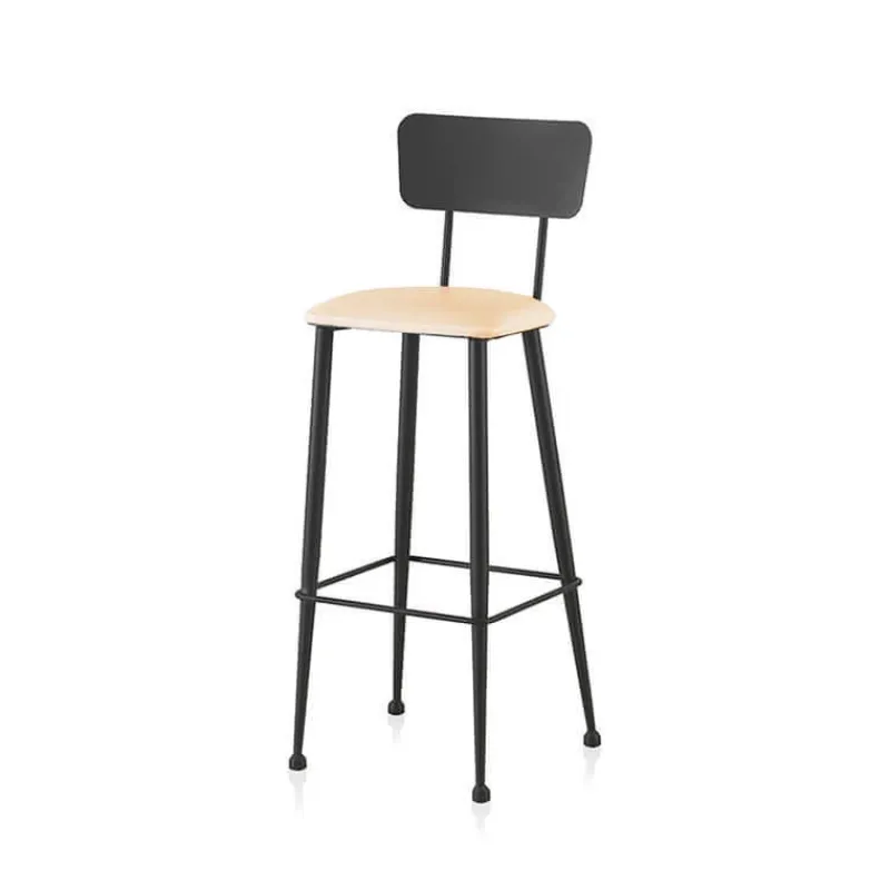 Jayso Lanuza Tabouret haut pour cuisine en métal et assise rembourrée* Tabouret Snack (assise +/- 65 Cm)|Tabouret De Bar (assise +/- 80 Cm)