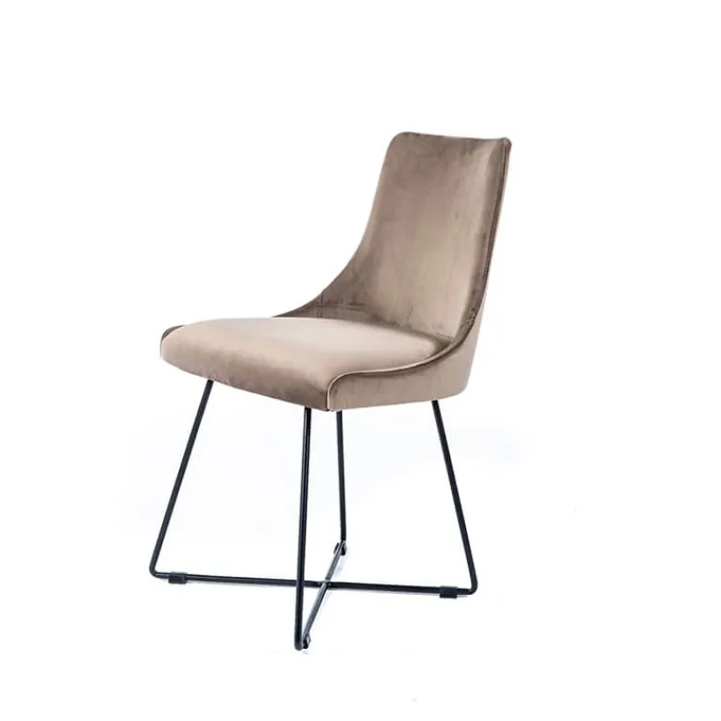 Sessio Lars Chaise design en tissu et pieds filaires en métal* Chaise De Salle à Manger|Chaise Salon