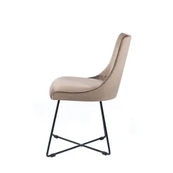 Sessio Lars Chaise design en tissu et pieds filaires en métal* Chaise De Salle à Manger|Chaise Salon