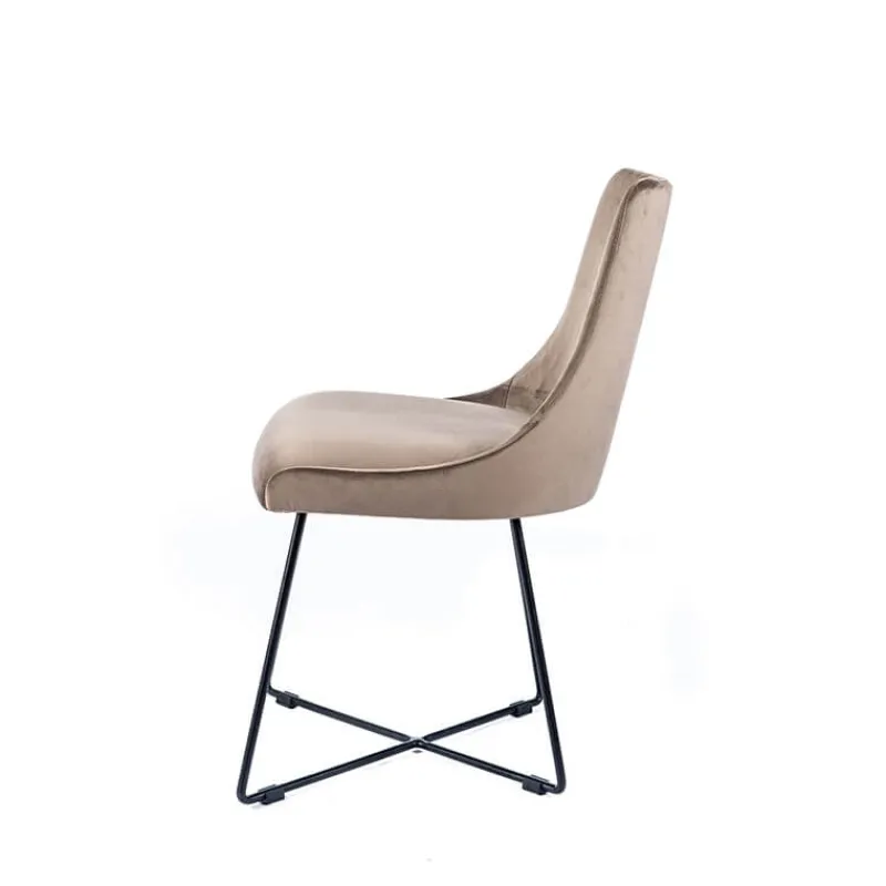 Sessio Lars Chaise design en tissu et pieds filaires en métal* Chaise De Salle à Manger|Chaise Salon