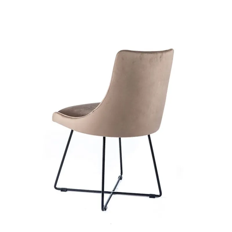 Sessio Lars Chaise design en tissu et pieds filaires en métal* Chaise De Salle à Manger|Chaise Salon