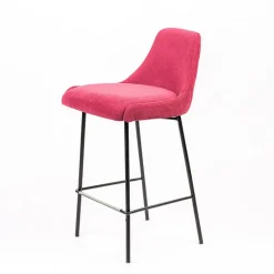 Sessio Lars diamant Tabouret snack en tissu dossier matelassé pieds en métal* Tabouret Snack (assise +/- 65 Cm)|Tabouret De Bar (assise +/- 80 Cm)