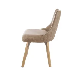 Sessio Lars line Chaise matelassée avec pieds en bois massif* Chaise De Cuisine|Chaise De Salle à Manger