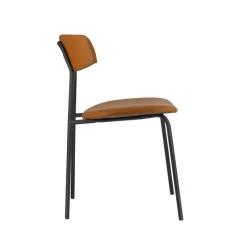 Perfecta Lazio Chaise belge style rétro en simili avec pieds en métal* Chaise De Cuisine|Chaise De Salle à Manger
