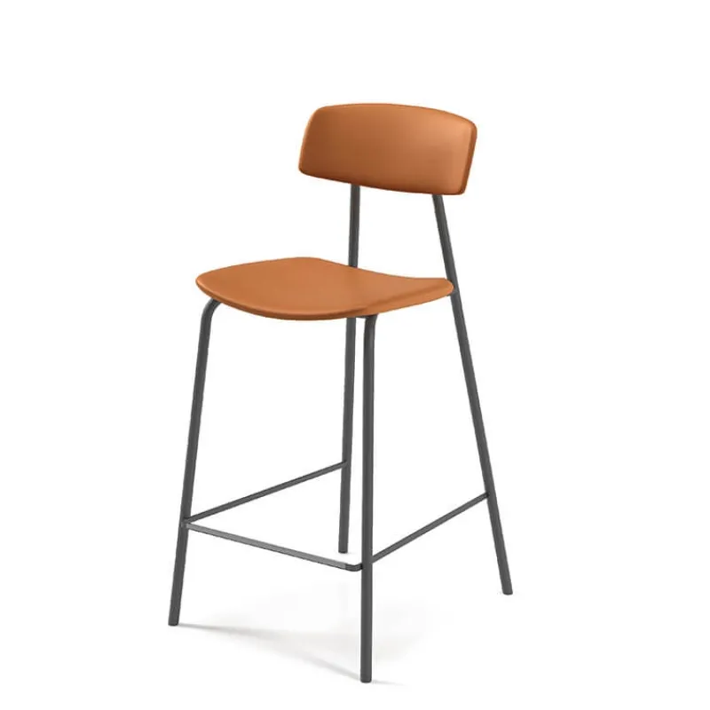Perfecta Lazio Tabouret snack style rétro en simili fabriqué en Belgique* Tabouret Snack (assise +/- 65 Cm)|Tabouret De Bar (assise +/- 80 Cm)